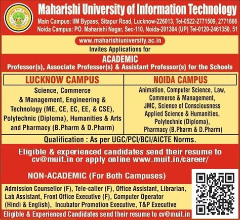 maharishi university careers.